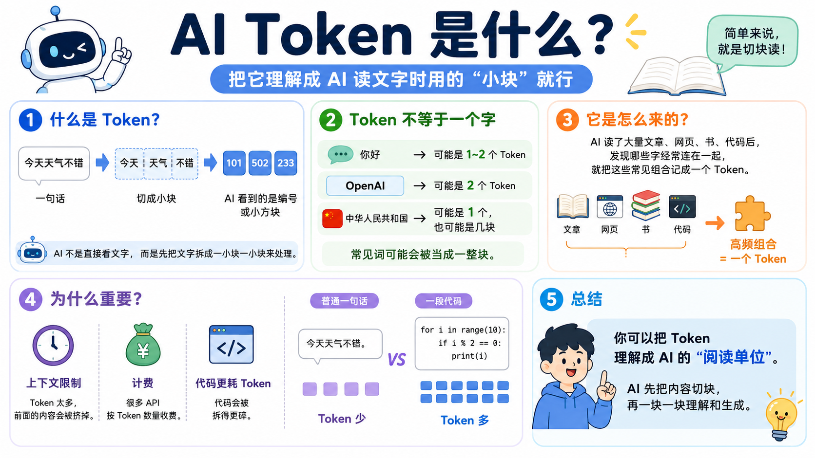 AI Token 是什么 - 科普信息图